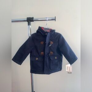 🧥 Carter’s Toddler Hooded Toggle Coat – Navy Blue | 18 Months | NEW WITH TAGS